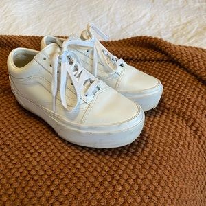 Vans platform chunky leather sneakers